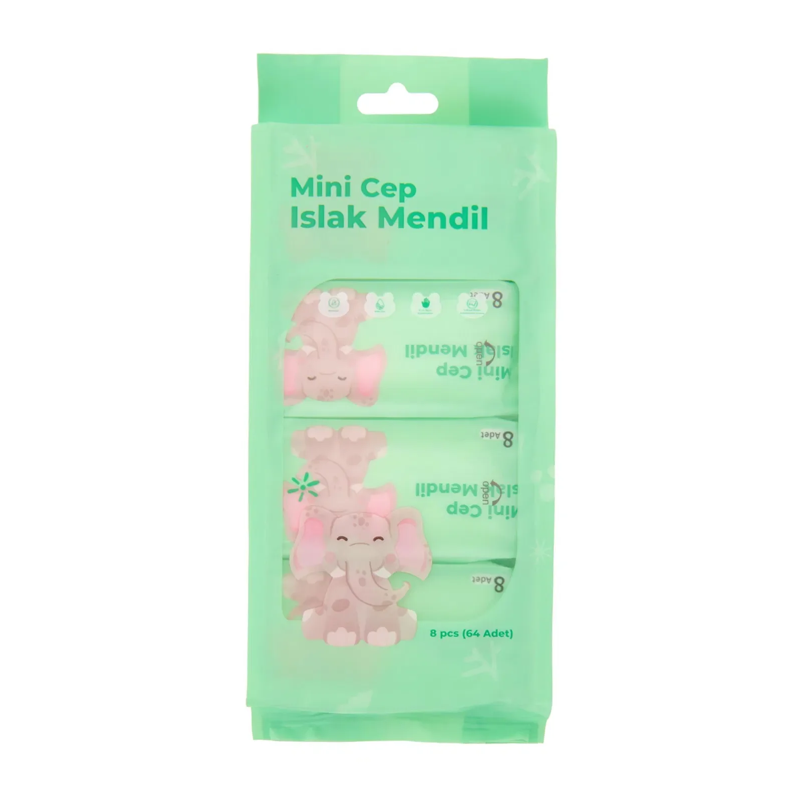 Mini Pocket Wet Wipes Daily Practical 8-Pack (5563) #3