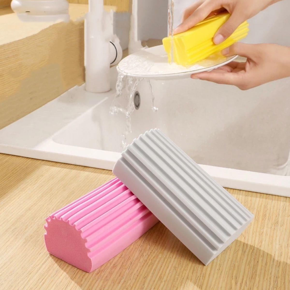 Nemli Silgi Süngeri Banyo,Mutfak ve Araba İçin Temizlik Süng