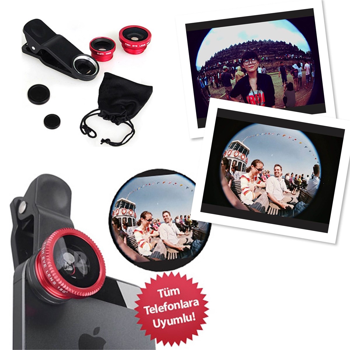 Balık Gözü Cep Telefonu Lensi (Tüm Modellere Uyumlu) (5563) #2