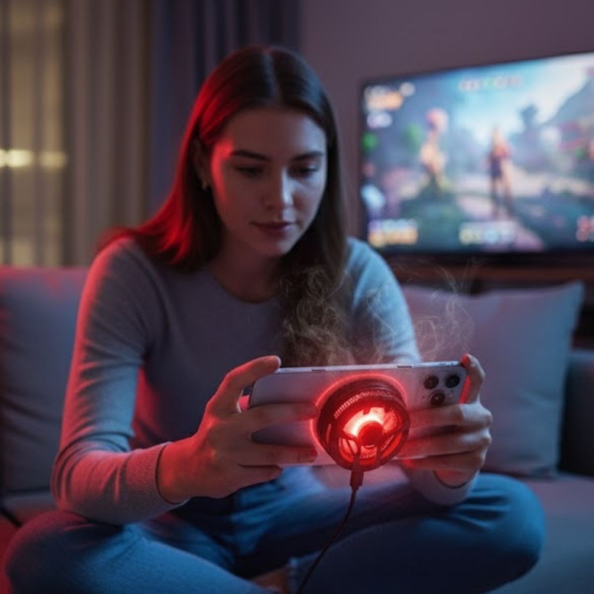 Manyetik Telefon ve Tablet Soğutucu – Güçlü Sessiz Fanlı, Hızlı Isı Dağıtıcı Mobil Cihaz Soğutma Aparatı S25 Radiator (5563) #2