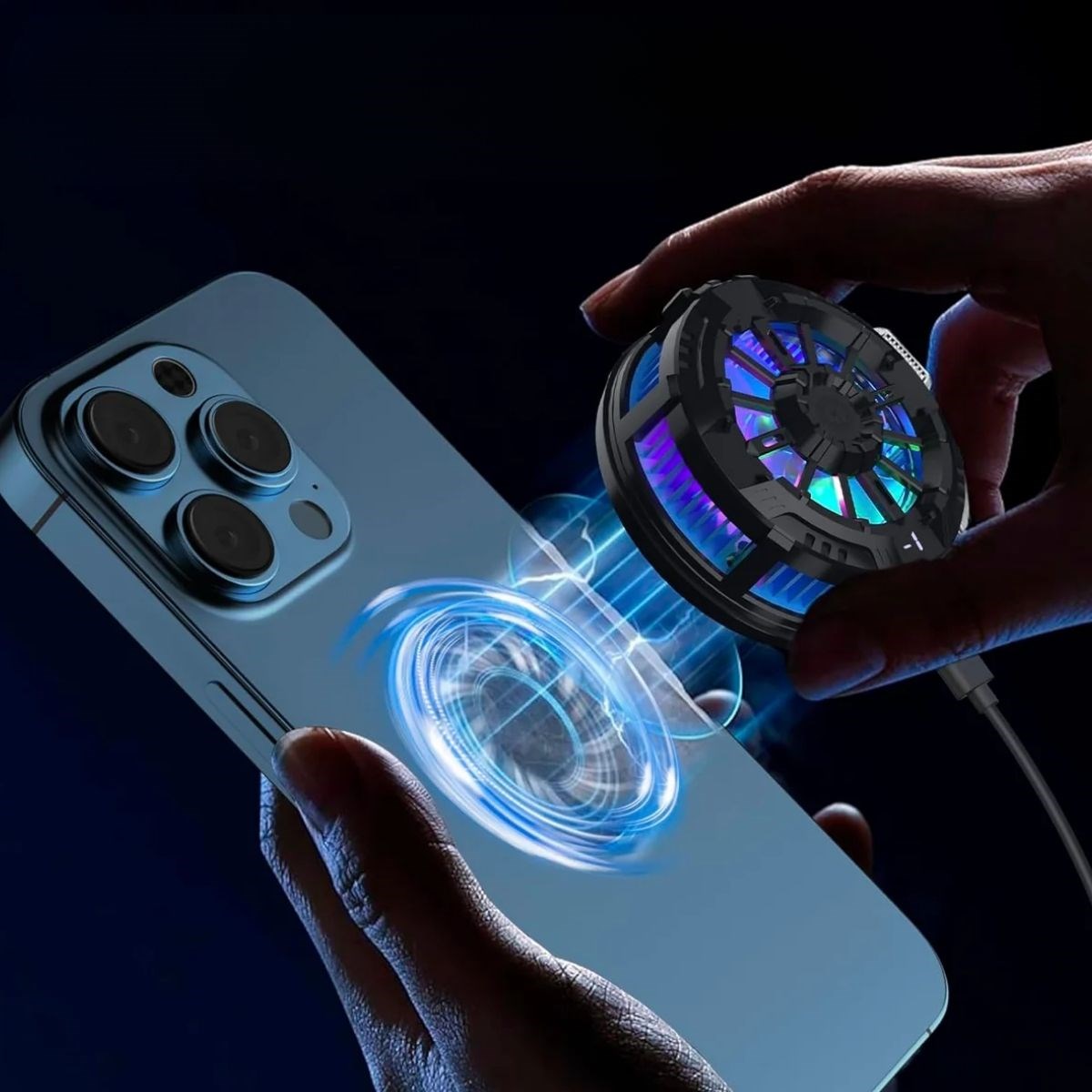 Manyetik Telefon ve Tablet Soğutucu – Güçlü Sessiz Fanlı, Hızlı Isı Dağıtıcı Mobil Cihaz Soğutma Aparatı S25 Radiator (5563) #5