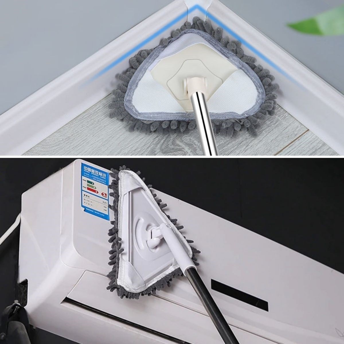 150cm Telescopic Triangular Mop Glass Wall Ceiling Tile Parquet Cleaner (5563) #3
