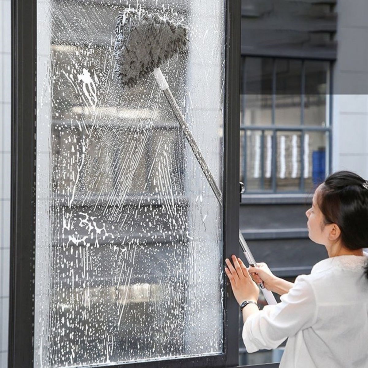 150cm Telescopic Triangular Mop Glass Wall Ceiling Tile Parquet Cleaner (5563) #4