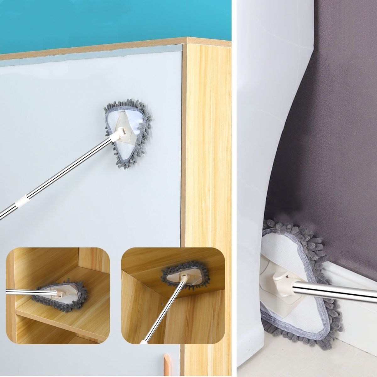 150cm Telescopic Triangular Mop Glass Wall Ceiling Tile Parquet Cleaner (5563) #5