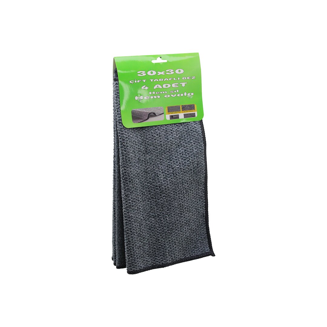 4PCS 30X30CM Double-Sided Microfiber Wire Cloth - Tough Stai