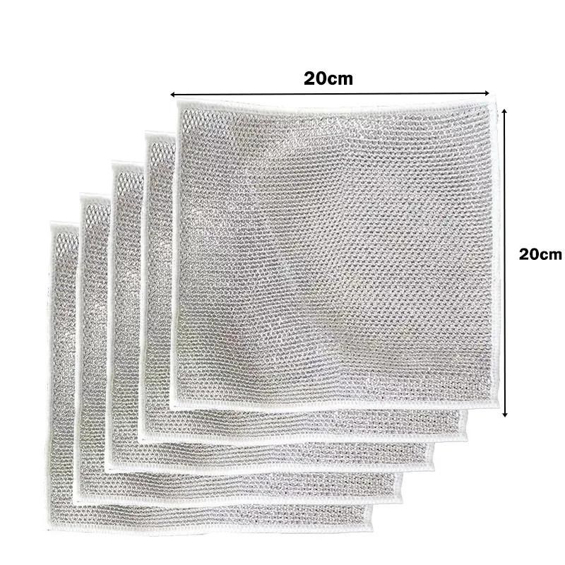 5-Pack Multi-Functional Non-Scratch Steel Dish Cloth (5563)