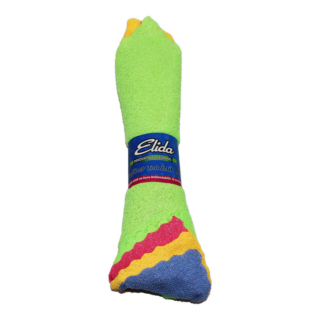 4-Piece Round Roll Microfiber Cleaning Cloth (5563)