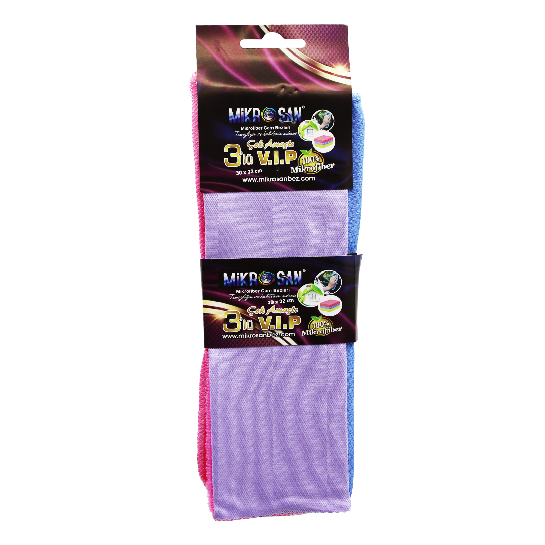 3-Piece VIP Set Microfiber Cloth 30x32cm (5563)
