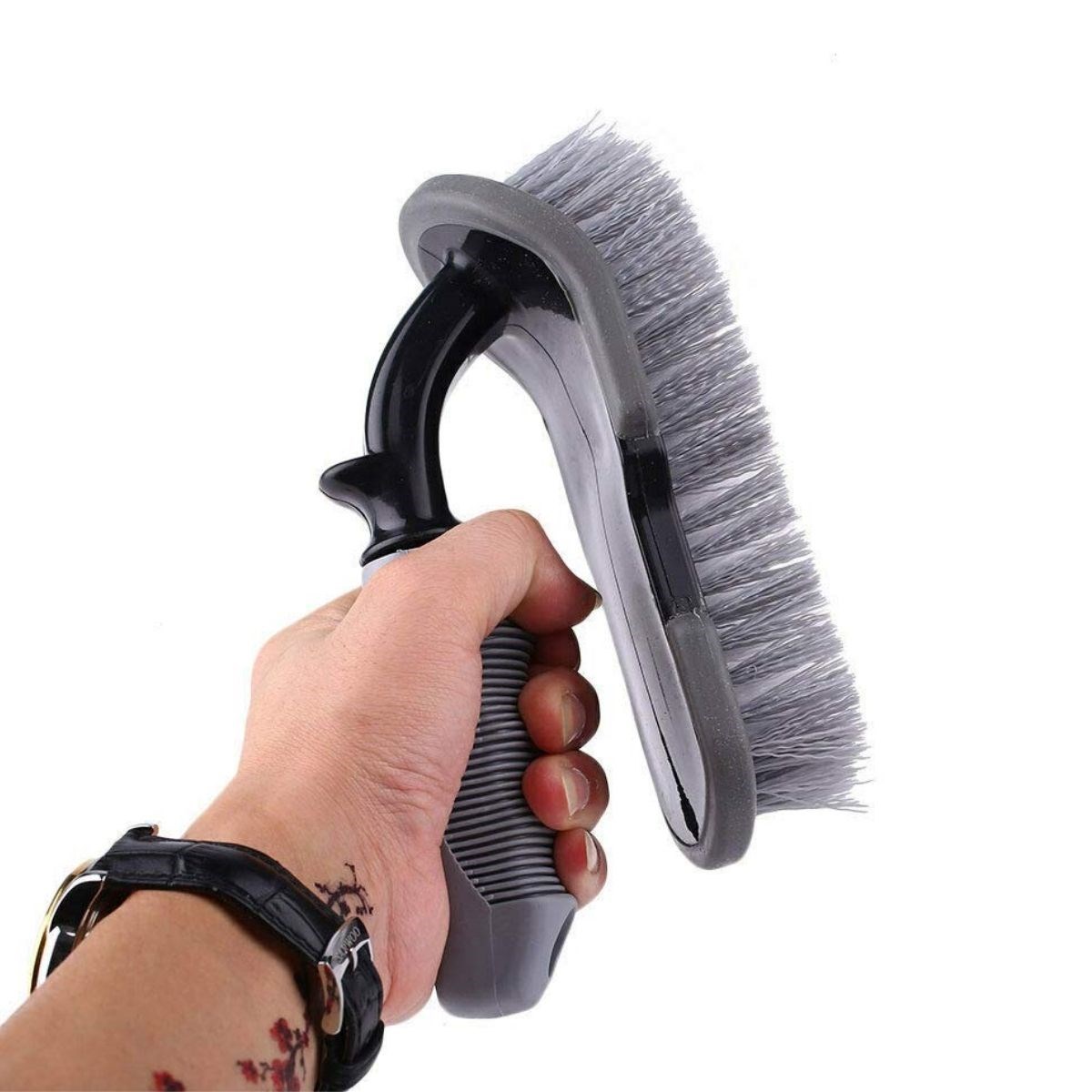 Handled Carpet, Upholstery & Car Cleaning Brush – Ergonomic Multi-Purpose Cleaner (5563) #5