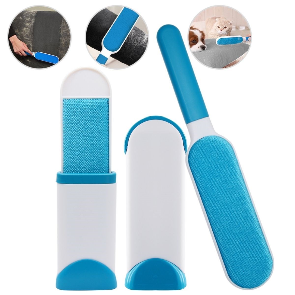 2-Piece Self-Cleaning Pet Hair Lint Remover Brush (5563)