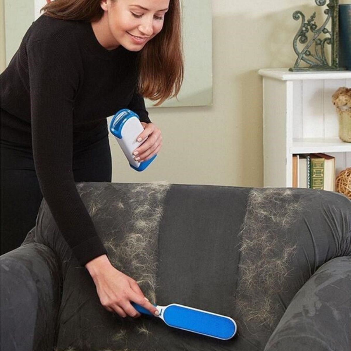 2'Li Set Kıl Tüy Toplayıcı Kendinden Temizlemeli Tarak (5563) #2