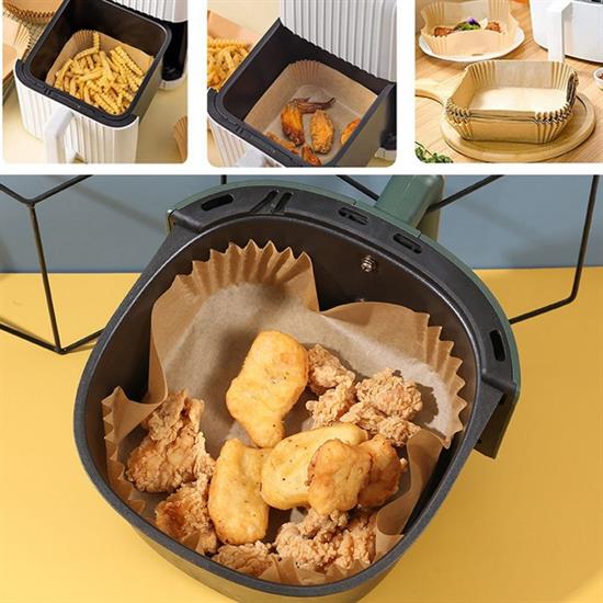 50 Pcs Air Fryer Cooking Paper Disposable Oil-Proof Non-Stick Square Plate PVC Model (5563) #2