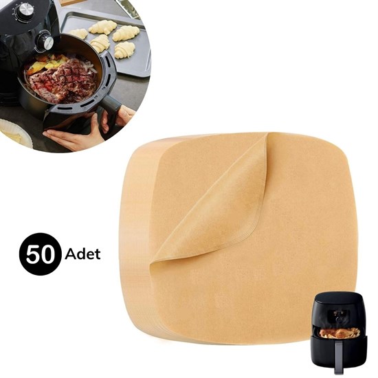 50Pc Air Fryer Parchment Paper Non-Stick Waterproof Square