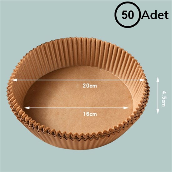 50-Pack Air Fryer Parchment Paper - Oil-Proof Non-Stick Cooking Liners (5563) #5