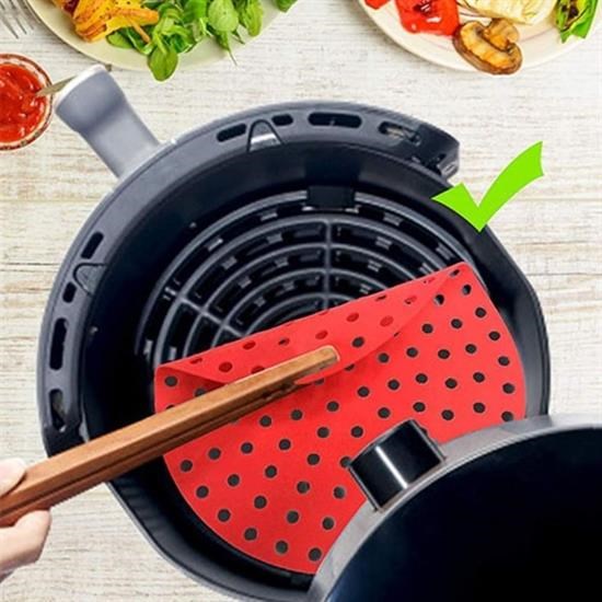 Colorful Heat-Resistant Washable Silicone Round Oven & Air Fryer Cooking Mat 23 Cm (5563) #5