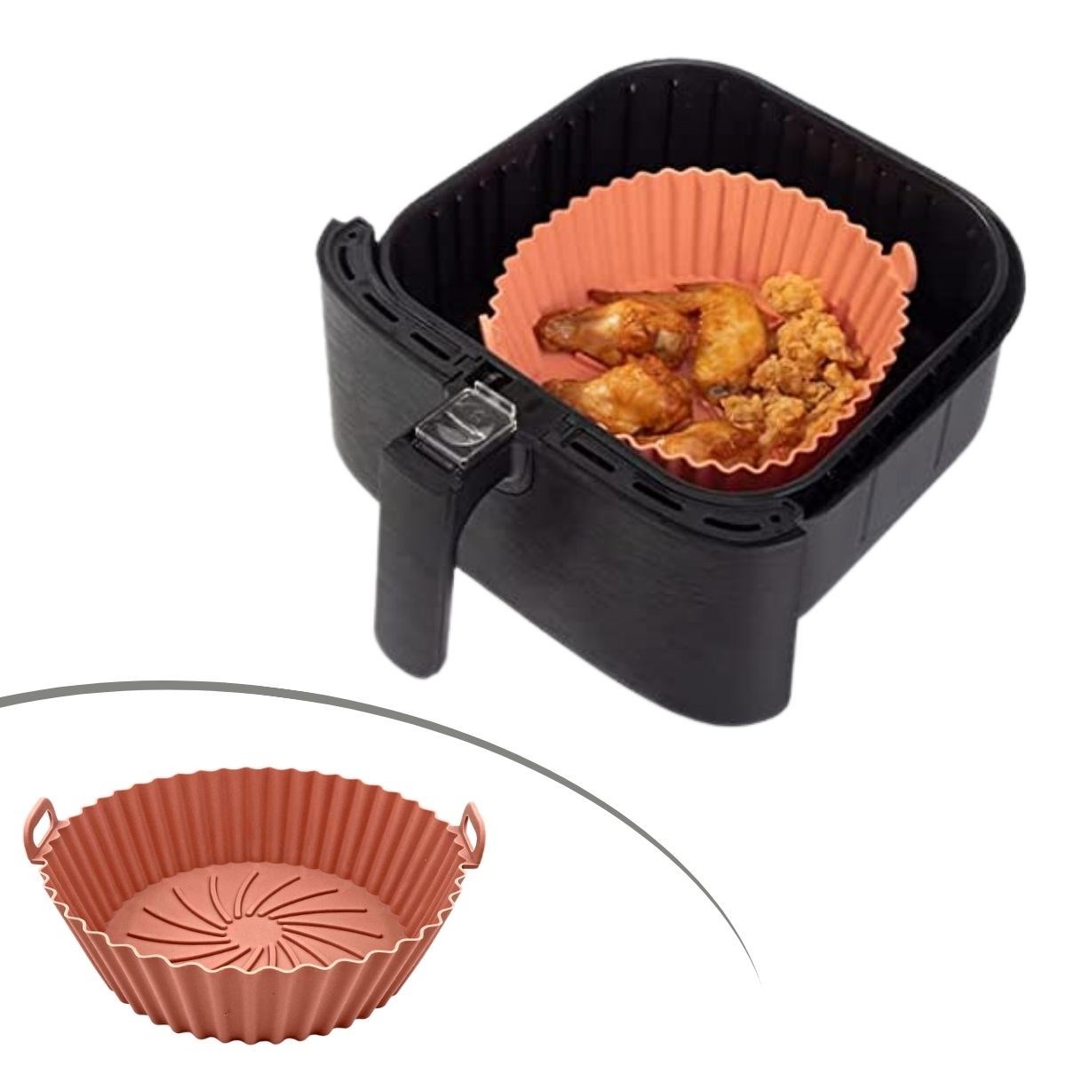 Heat-Resistant Washable Silicone Oven & Air Fryer Round Cook