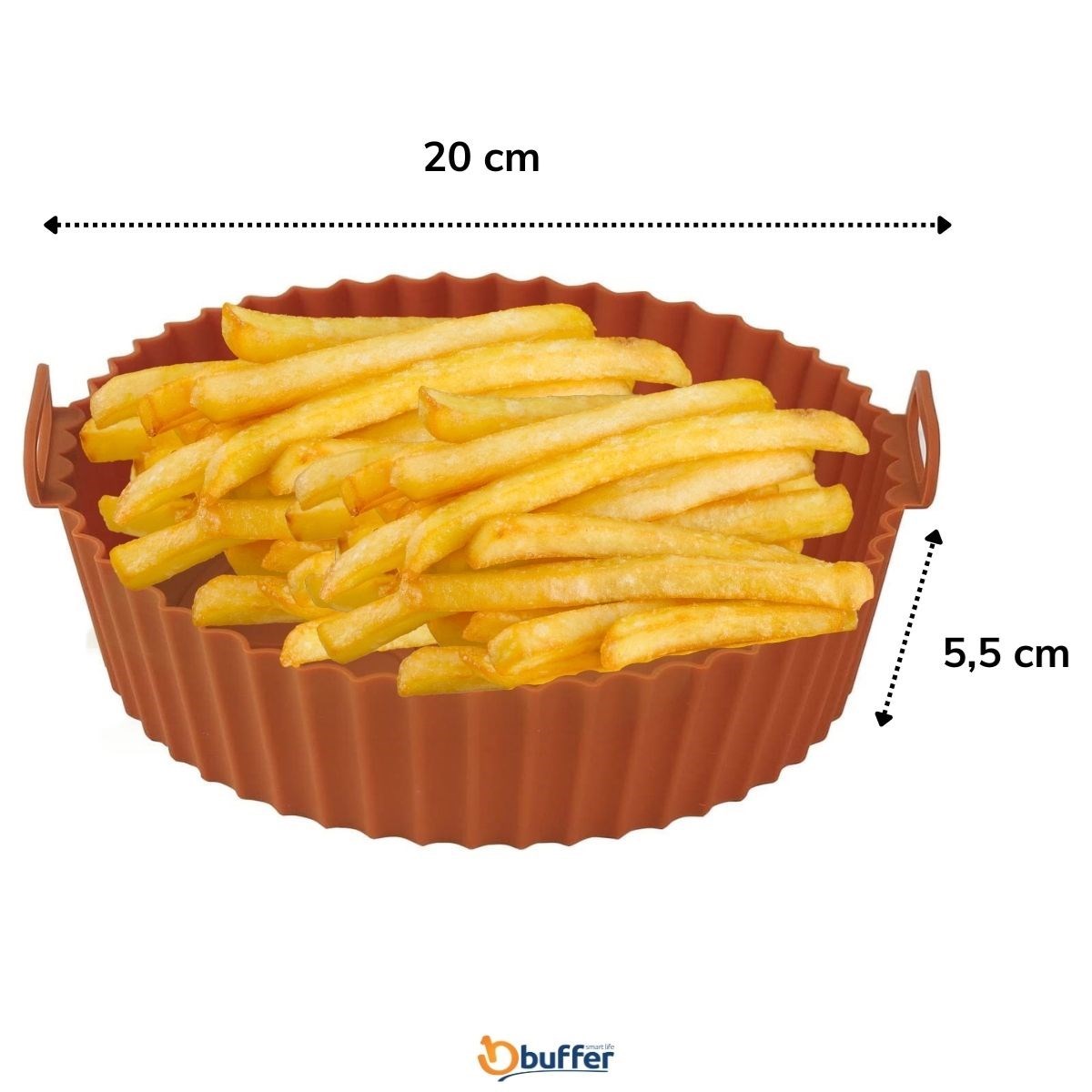 Renkli Isıya Dayanıklı Yıkanılabilir Silikon Fırın Ve Airfryer Yuvarlak Model Pişirme Matı 20 Cm (5563) #3
