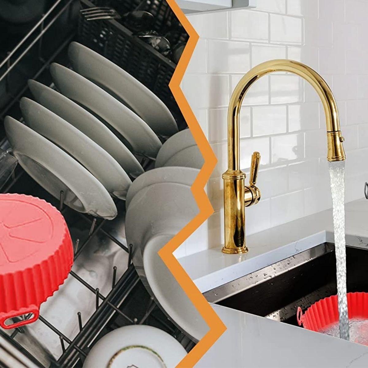 Renkli Isıya Dayanıklı Yıkanılabilir Silikon Fırın Ve Airfryer Yuvarlak Model Pişirme Matı 20 Cm (5563) #4