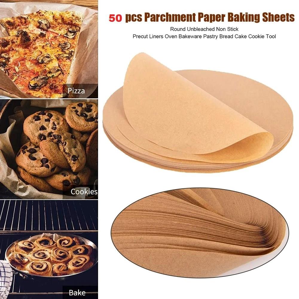 50 Pcs Air Fryer Cooking Paper Oil-Proof 21.5cm Round XXL Compatible #2