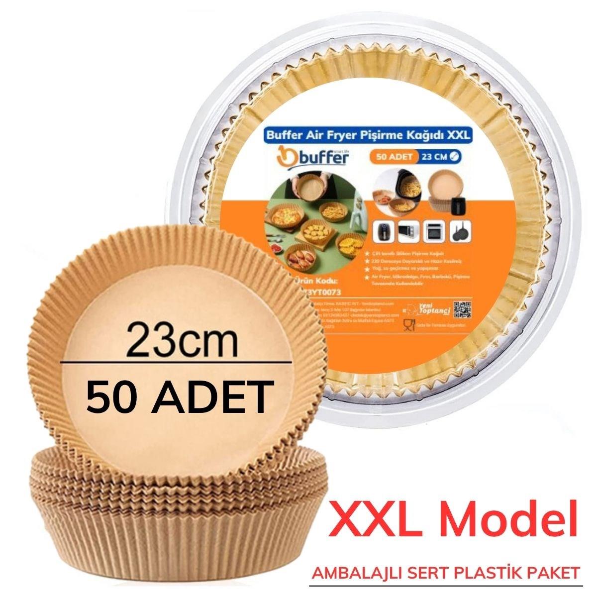 50pc Air Fryer Parchment Paper Round 23cm Disposable XXL (55