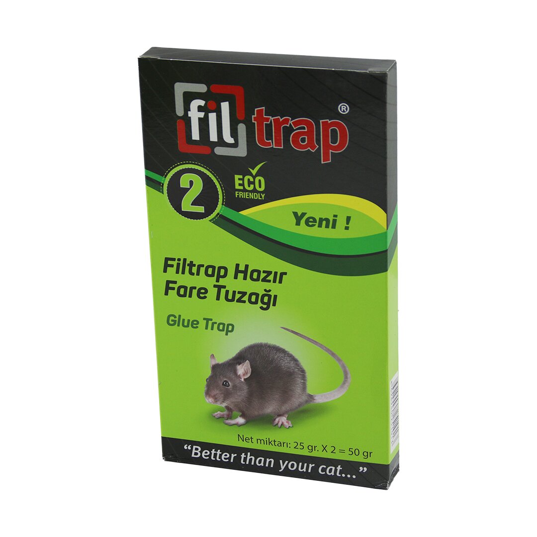 FILTRAP 2PCS Ready Mouse Trap Plastic Adhesive 11x19.8cm 2x2