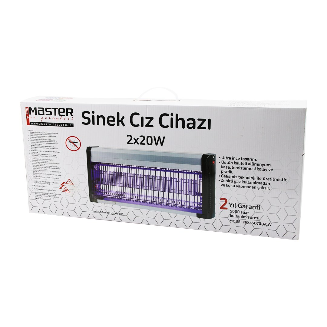 40W LÜX KASA - BEYAZ KUTU 2X20W SİNEK ÖLDÜRÜCÜ CIZ MAKİNE SD