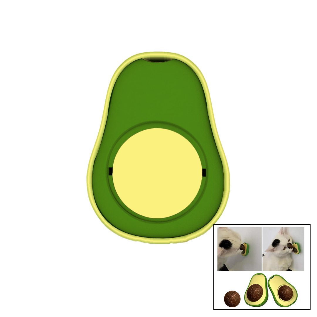 Avocado Cat Catnip Adhesive Plastic Box Pet Shop (5563)