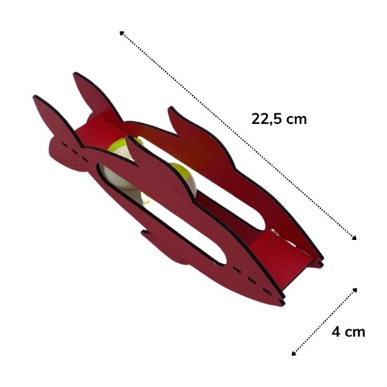 Kediler İçin Ahşap 2 Toplu Eğimli  Sevimli Balık Şeklinde Eğitim Amaçlı Oyuncak (5563) #2
