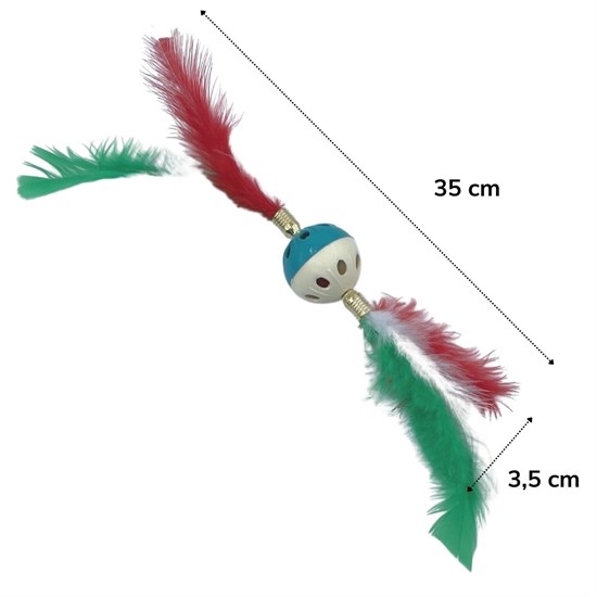 Fluffy Tassel Cat Toy Colorful Cute Pet Toy (5563) #3