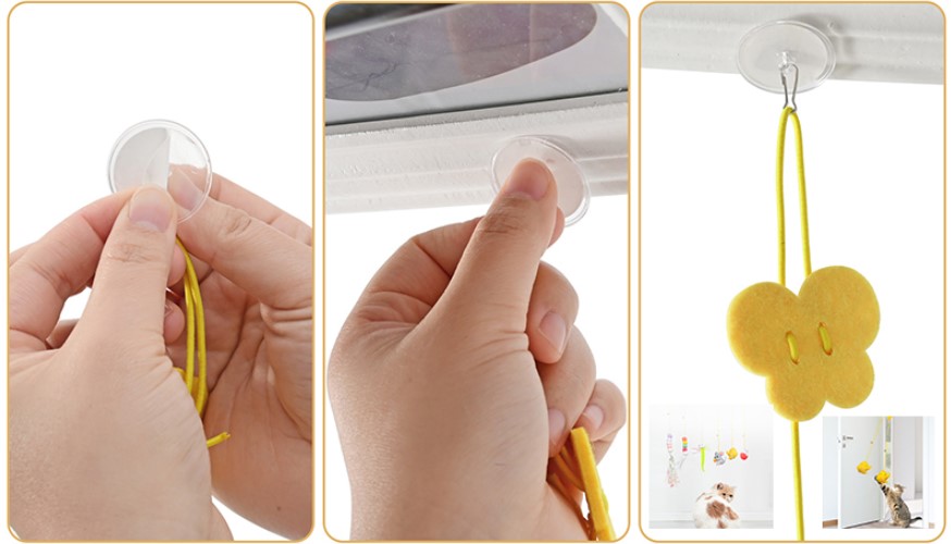 Butterfly Self-Adhesive Elastic Cat Toy Wand (5563) #2