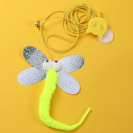 Butterfly Self-Adhesive Elastic Cat Toy Wand (5563) #3