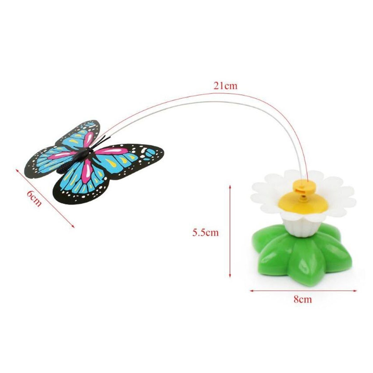 Hareketli Dönen Kelebek - Kedi Oyuncağı ( Pille Çalışır) (5563) #4