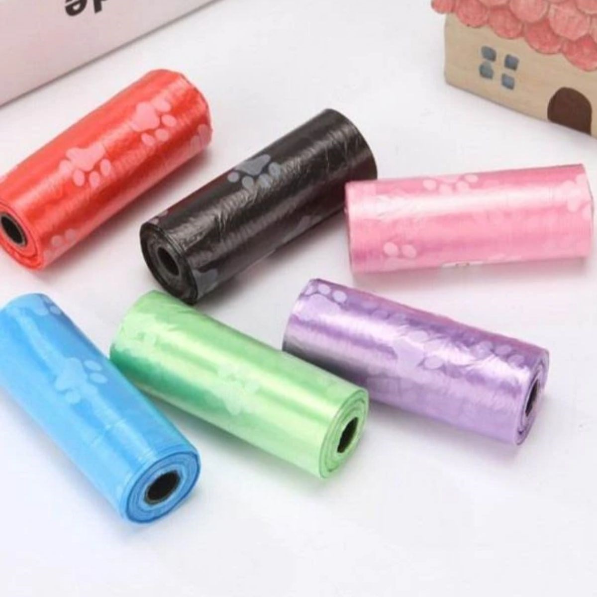 Evcil Hayvanlar Için Pati Desenli Kedi Köpek Kaka Poşeti Torbası (5563) #3