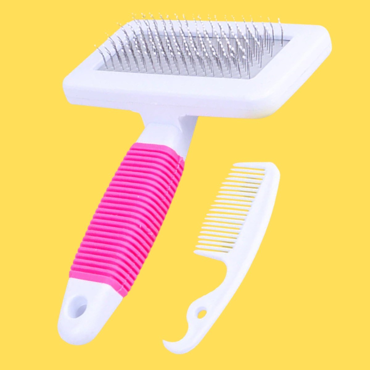 Kedi Köpek Telli Küçük Boy Tüy Bakım Seti Evcil Hayvan Tarama Fırçası (5563) #4