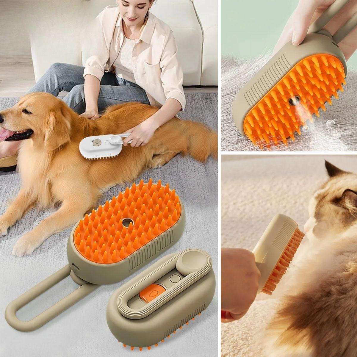 Water Spray Pet Brush with Handle - Massage Grooming Comb (5563) #2