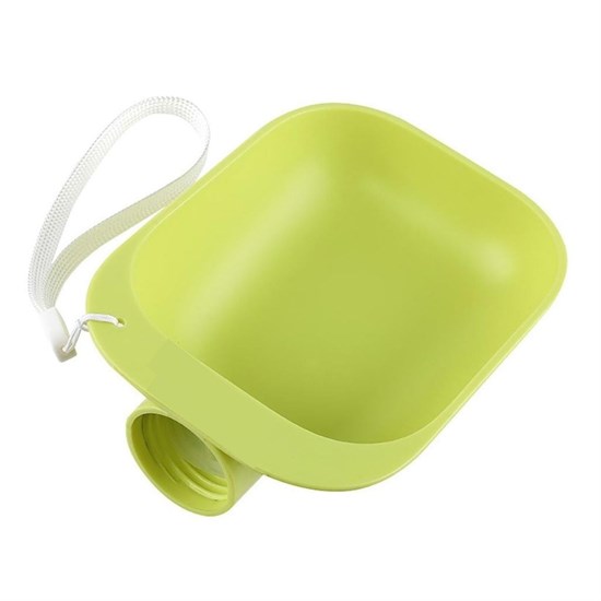 Haustier Kunststoff Waschbare Tragbare Wasserflasche mit Napf (5563) #5