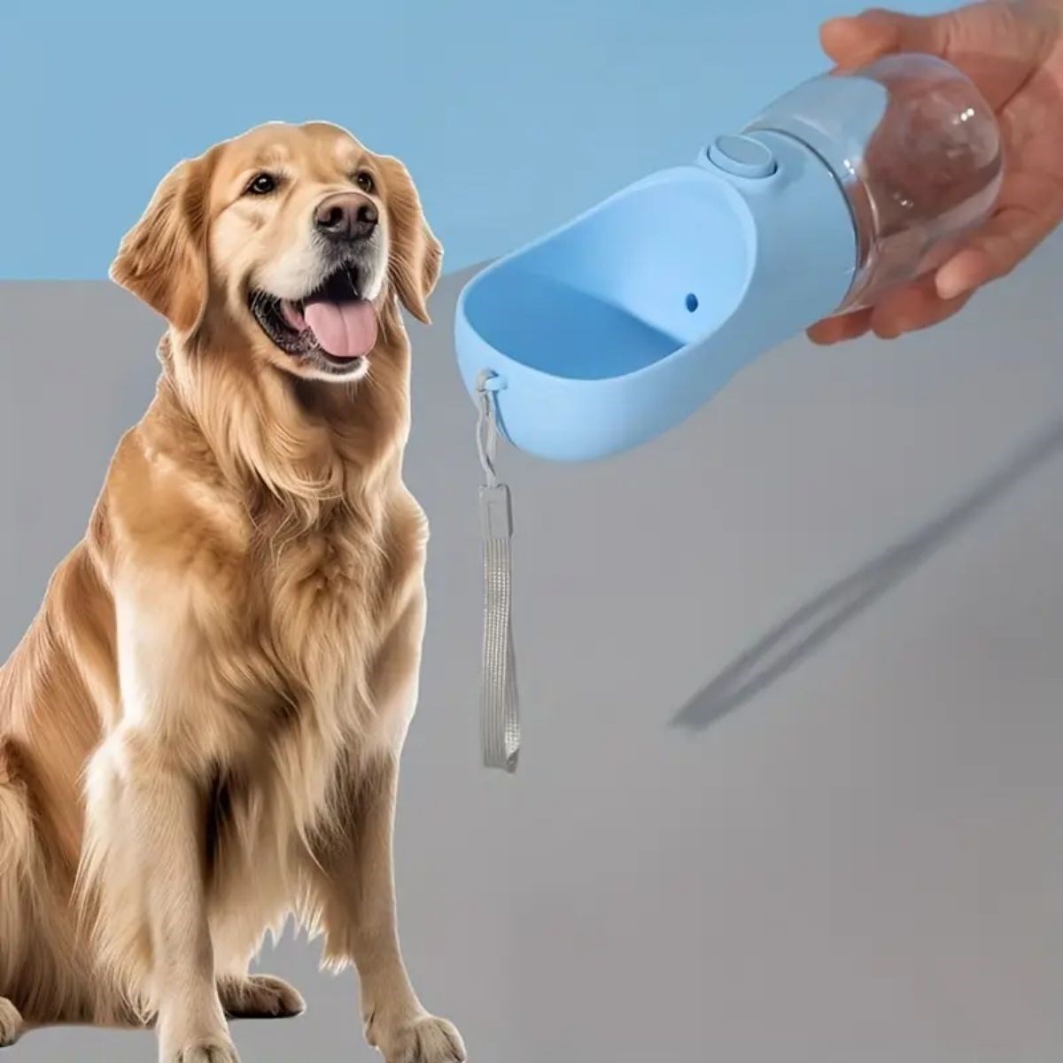 Taşınabilir Butonlu 350 ml Evcil Hayvan Suluğu (5563) #3