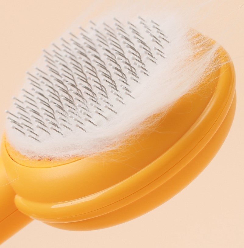 Hamburger-förmige selbstreinigende Haustierbürste (5563) #2