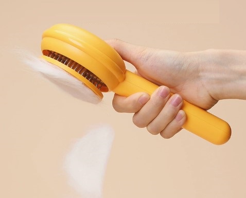 Hamburger-förmige selbstreinigende Haustierbürste (5563) #5