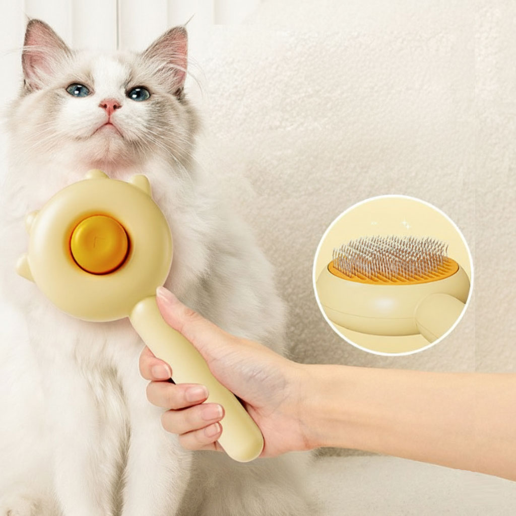 Pati Tasarımlı Otomatik Temizlenen Evcil Hayvan Fırçası (556