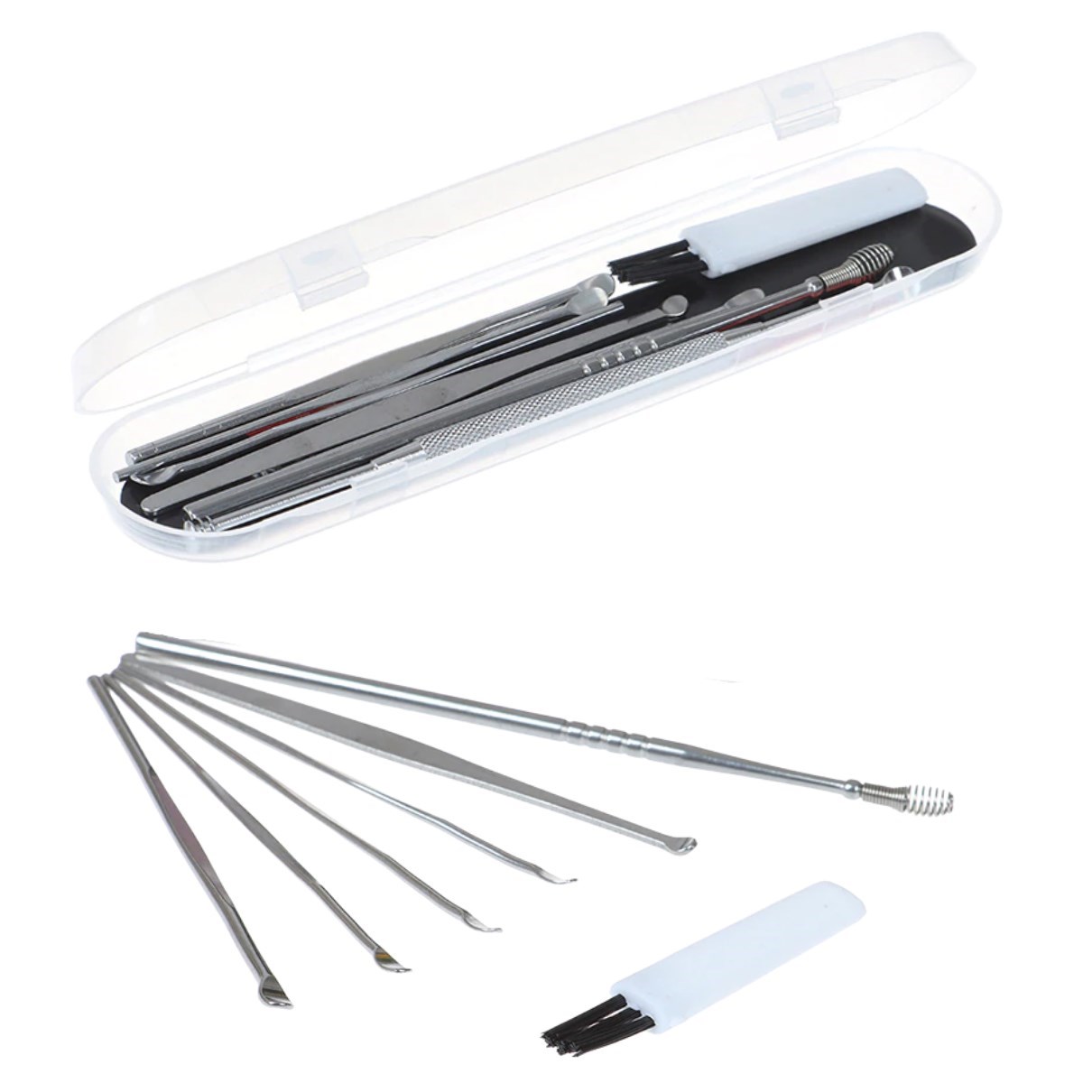 6 Parça Paslanmaz Çelik Kulak Balmumu Toplayıcı Çıkarıcı Temizleyici Bakımı Çubuk Seti (5563) #2