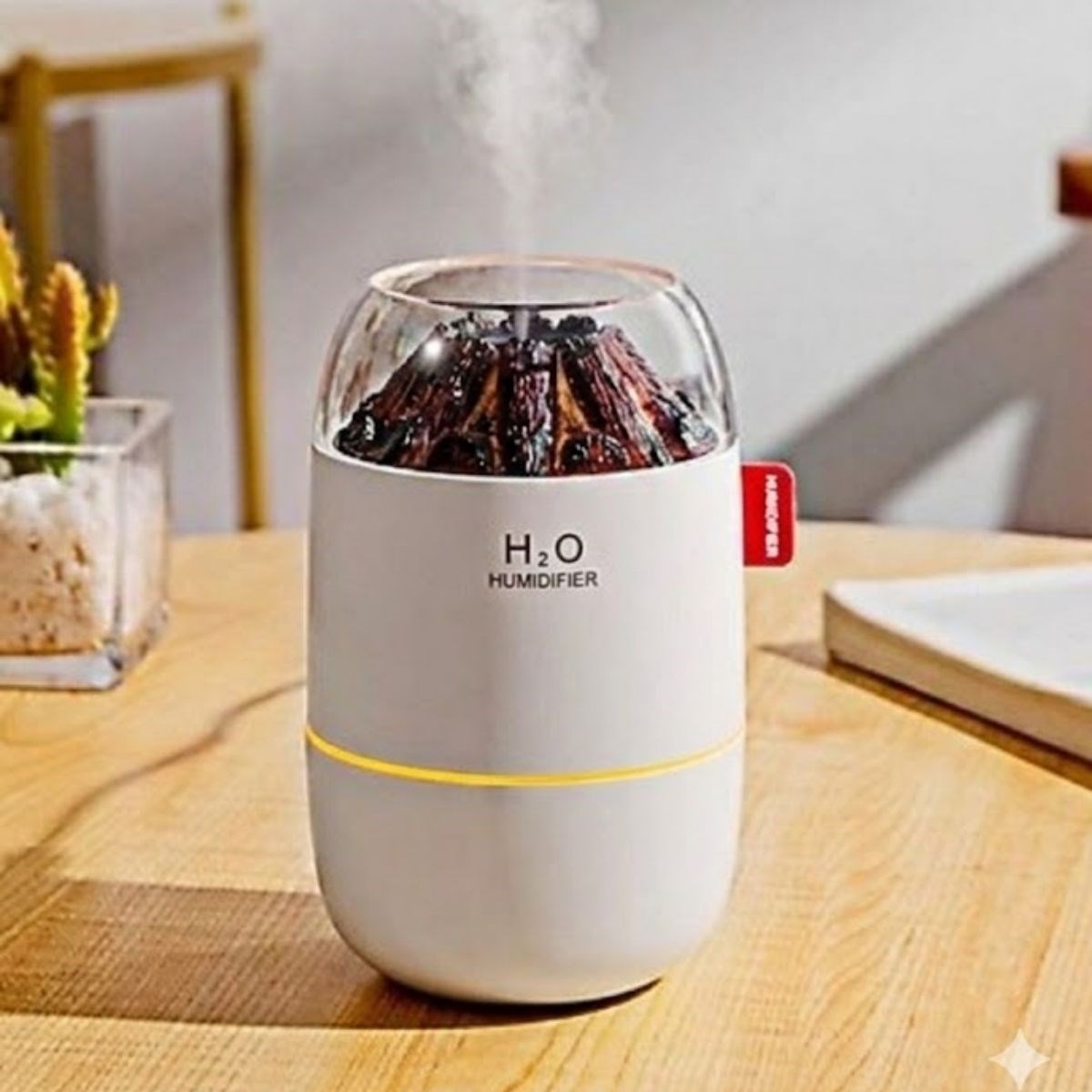 Ahşap Odun Ateşi Tasarımlı 280 Ml Ultrasonik Hava Nemlendirici &amp;amp; Aroma Difüzör – Soğuk Buhar Makinesi, Led Işıklı, Ortam Nemlendirici (5563) #3