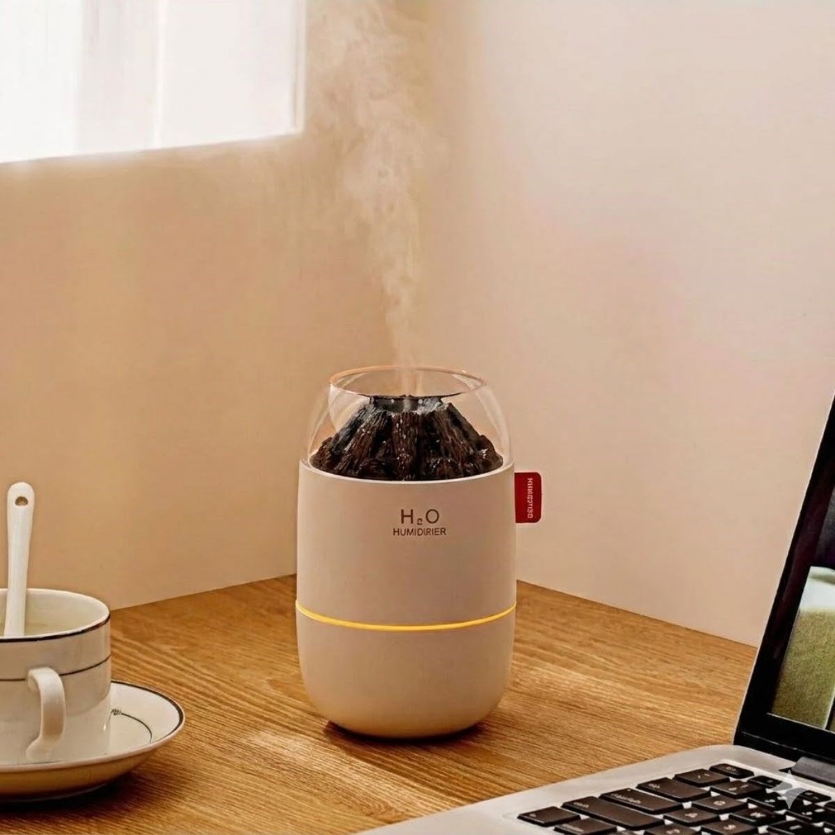 Ahşap Odun Ateşi Tasarımlı 280 Ml Ultrasonik Hava Nemlendirici &amp;amp; Aroma Difüzör – Soğuk Buhar Makinesi, Led Işıklı, Ortam Nemlendirici (5563) #4