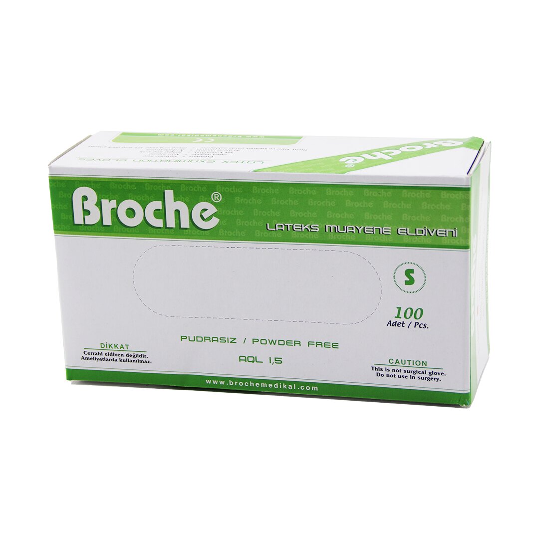 BROCHE  S  PUDRASIZ MUAYENE ELDİVENİ 100LÜ (5563)