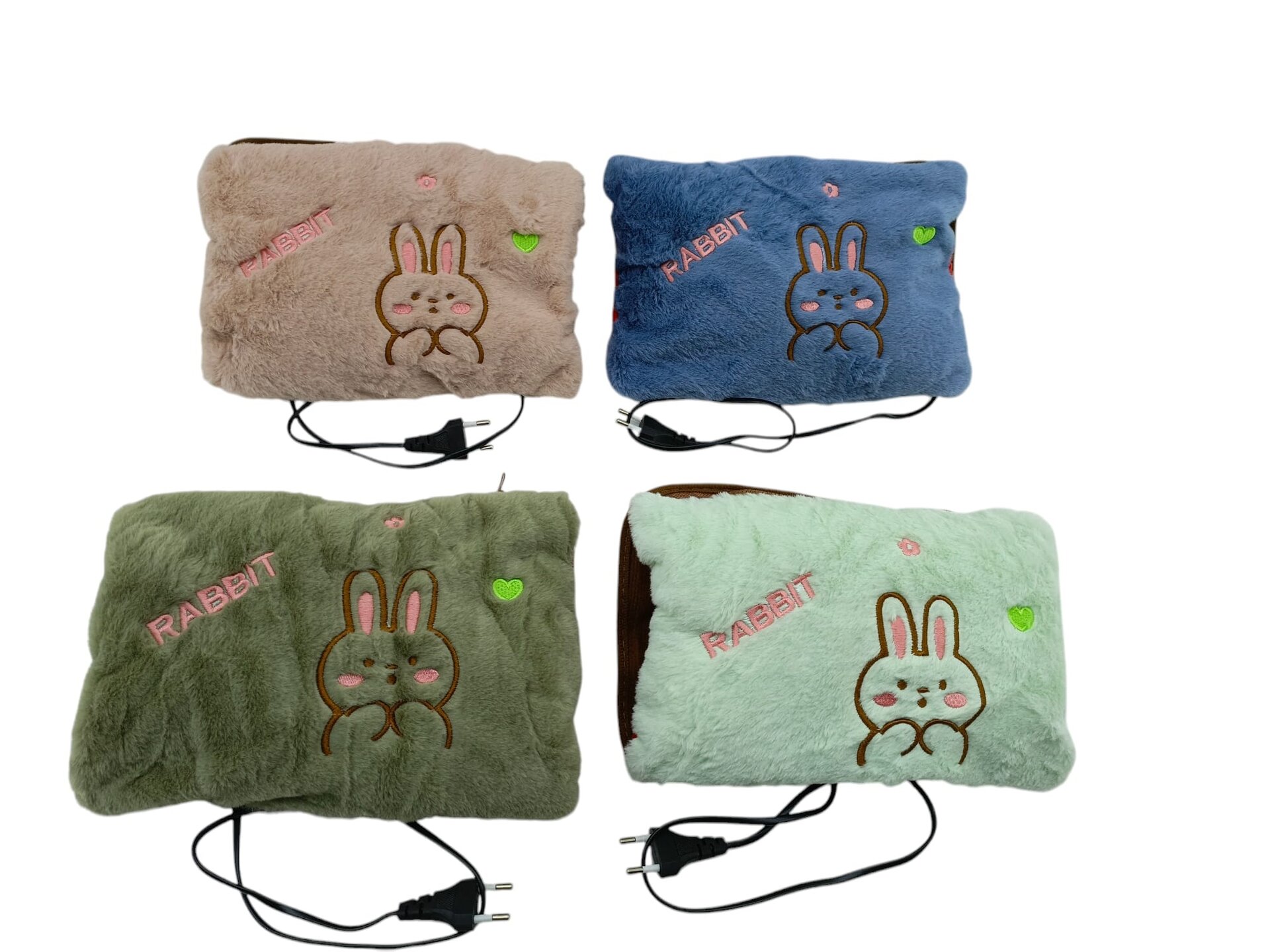 FİŞLİ - ŞARJLI  SICAK SU TORBASI POLAR - KADİFE KUMAŞ -HAYVA