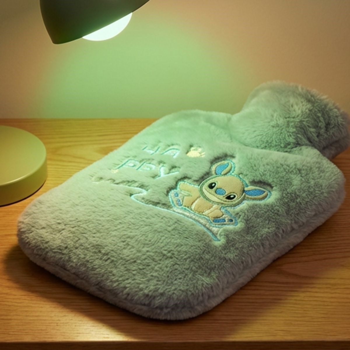 Glücklicher Roboter-Tier-Wärmflasche 1L Grau Plüsch – Weiche Hülle #3