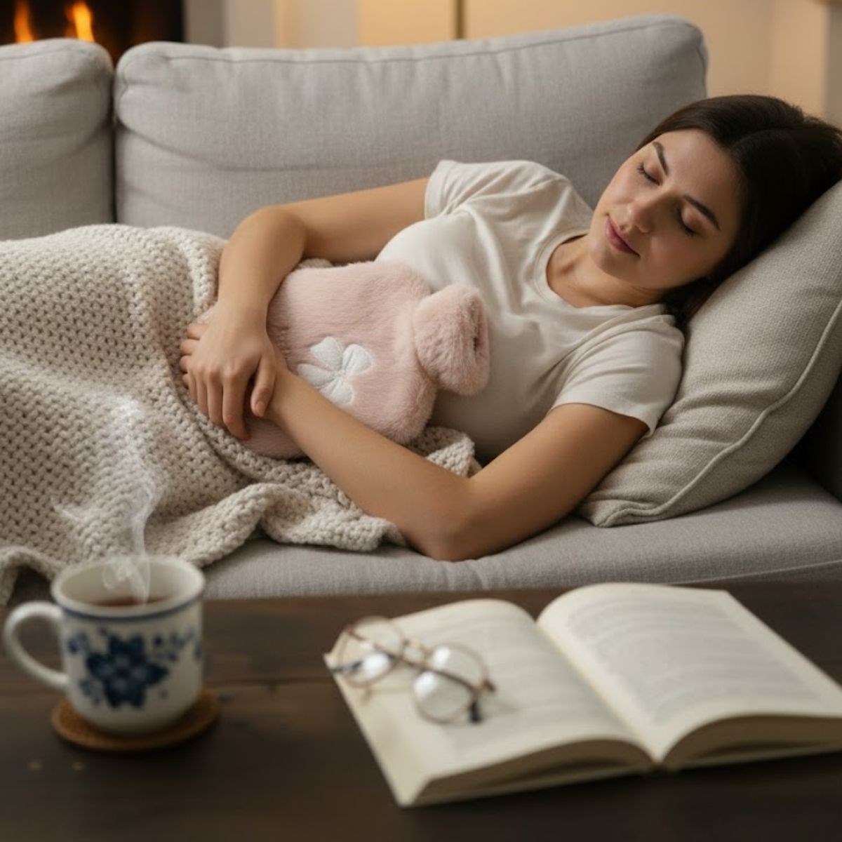 Hello Everyone Rosa Plüsch Wärmflasche 1 L – Weiches Etui, Langanhaltend Warm #4