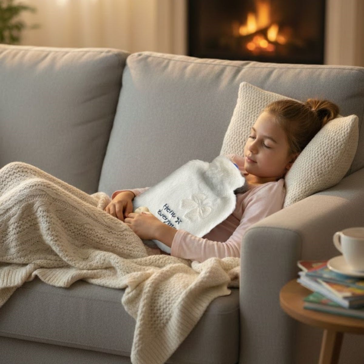 Hello Everyone Yazılı Kurdeleli Beyaz Peluş Sıcak Su Torbası 1 Lt – Yumuşak Kılıf, Uzun Süre Sıcak Tutan Termal Su Torbası (5563) #2