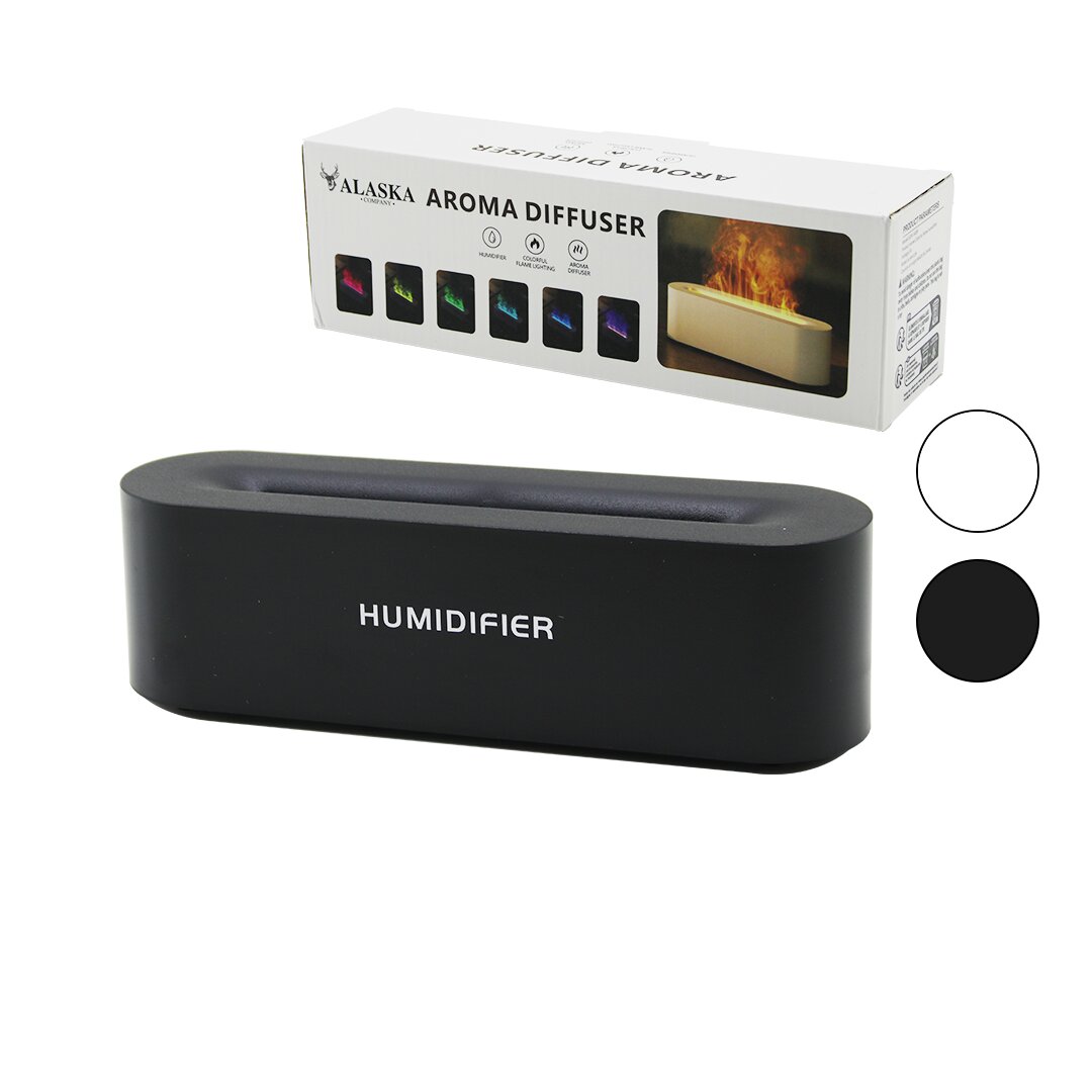 DİKDÖRGEN 150ML USB ŞARJLI - RENKLİ LEDLİ IŞIK HAVA NEMLENDİ