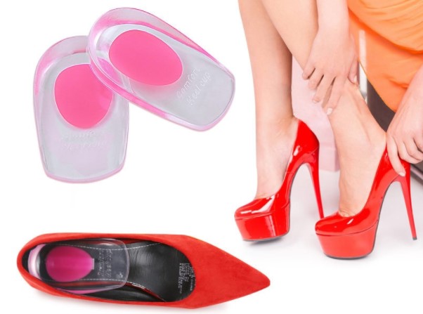 Topuk Silikonu Şeffaf Pembe Bayan (5563)